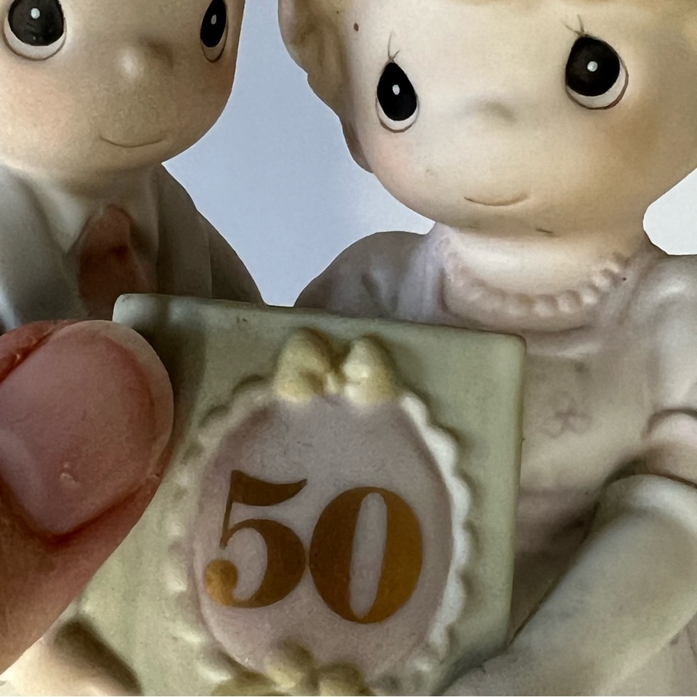 VTG Precious Moments 50th Anniversary #163848 Ceramic Figure READ DESCRIPTION - Picture 5 of 11
